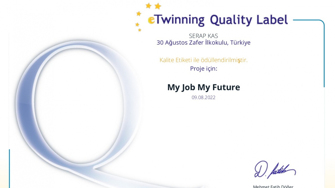  eTWINNING PROJELERİ KALİTE ETİKETLERİ 